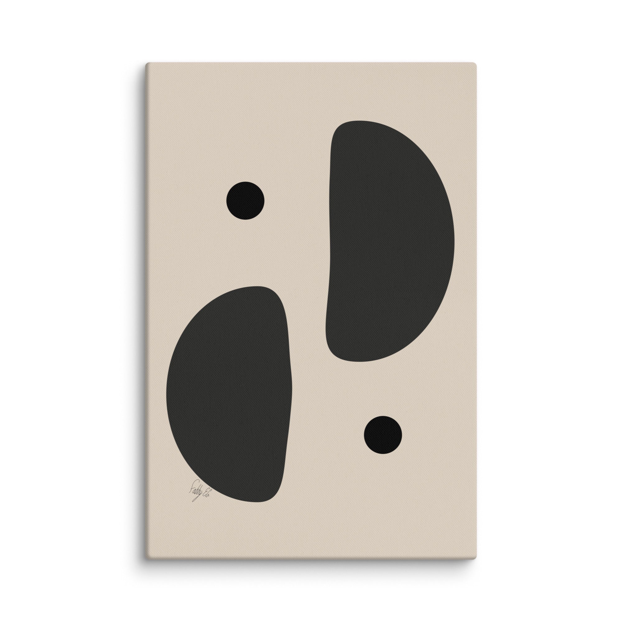 Mirror effect dots pale canvas print