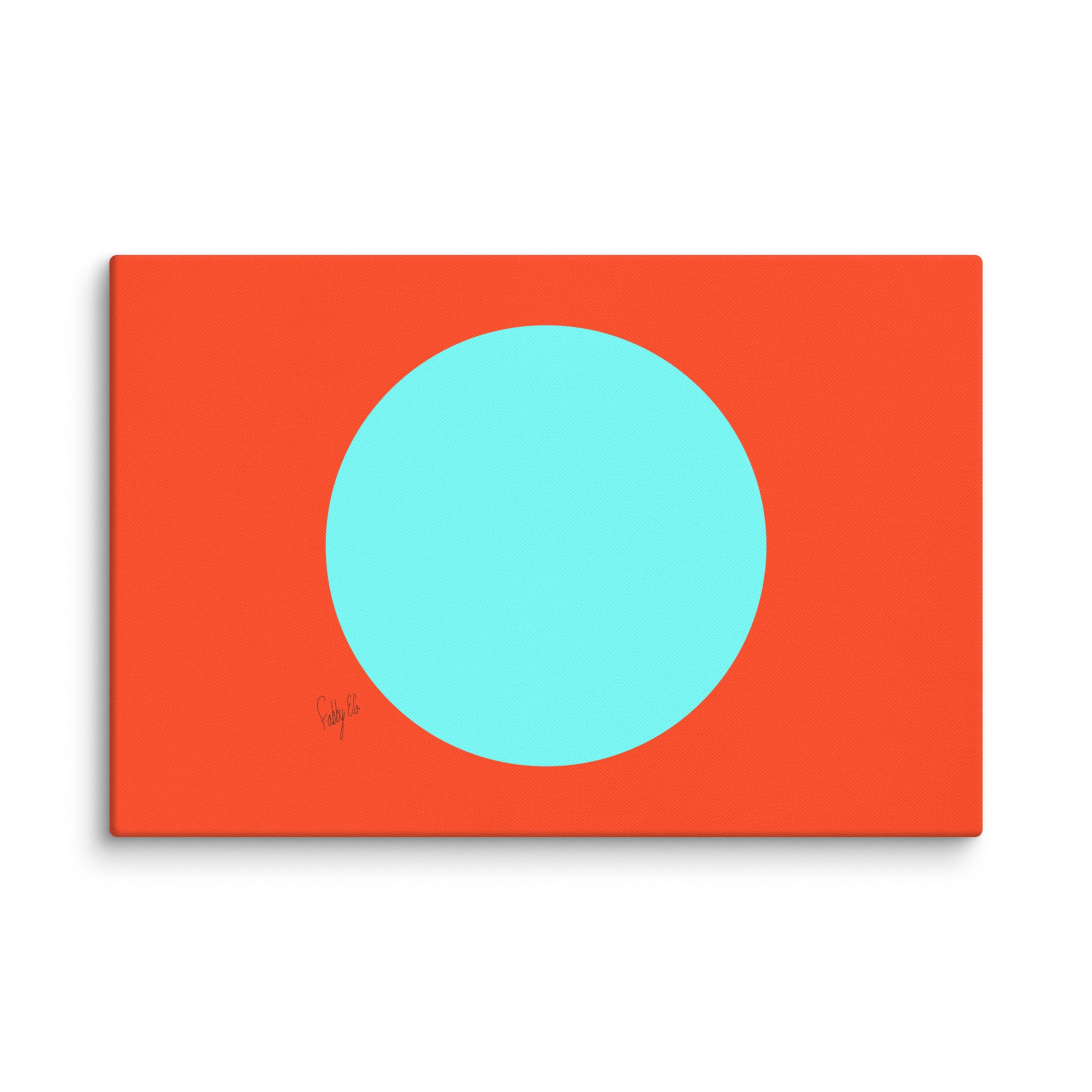 Circling around orange canvas print