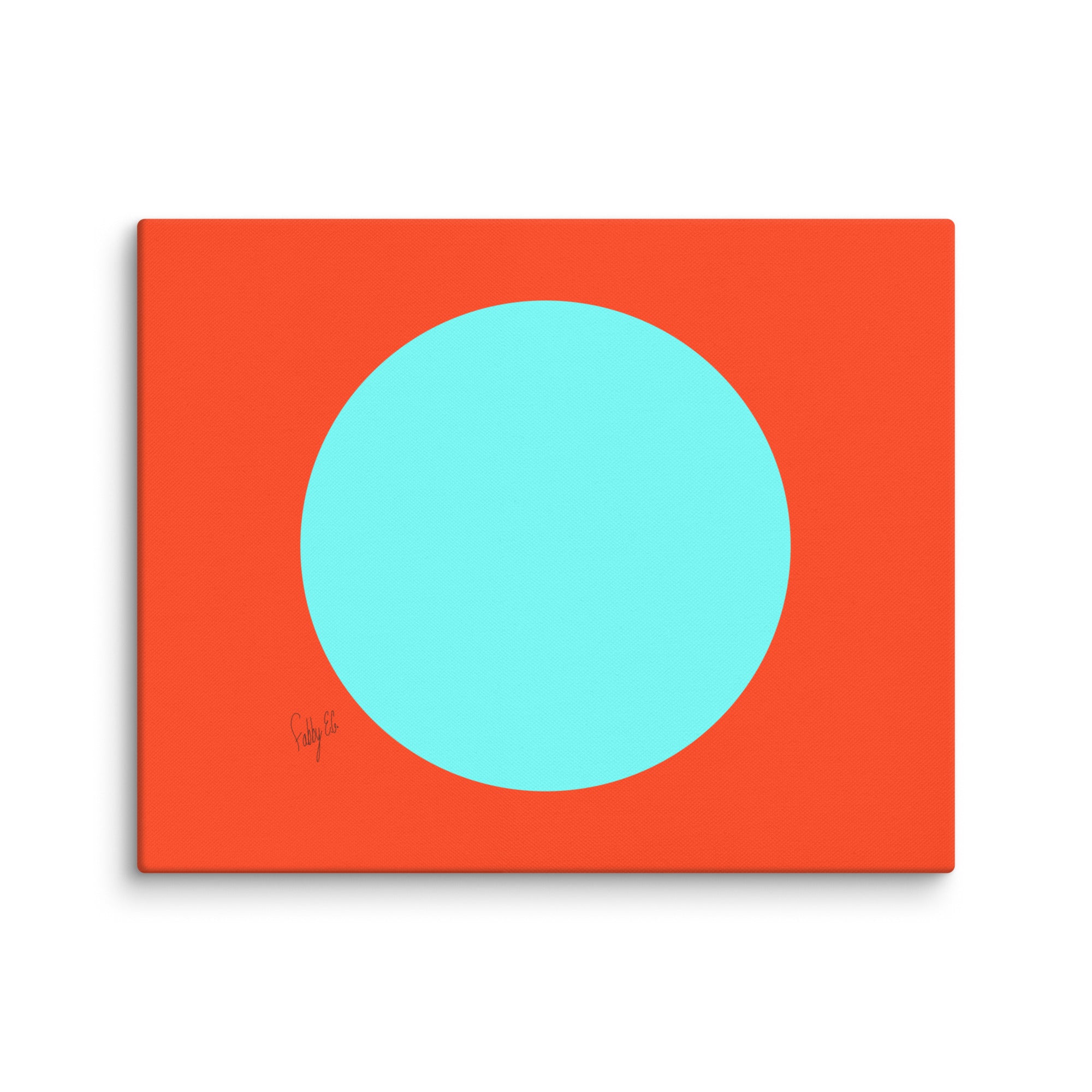 Circling around orange canvas print