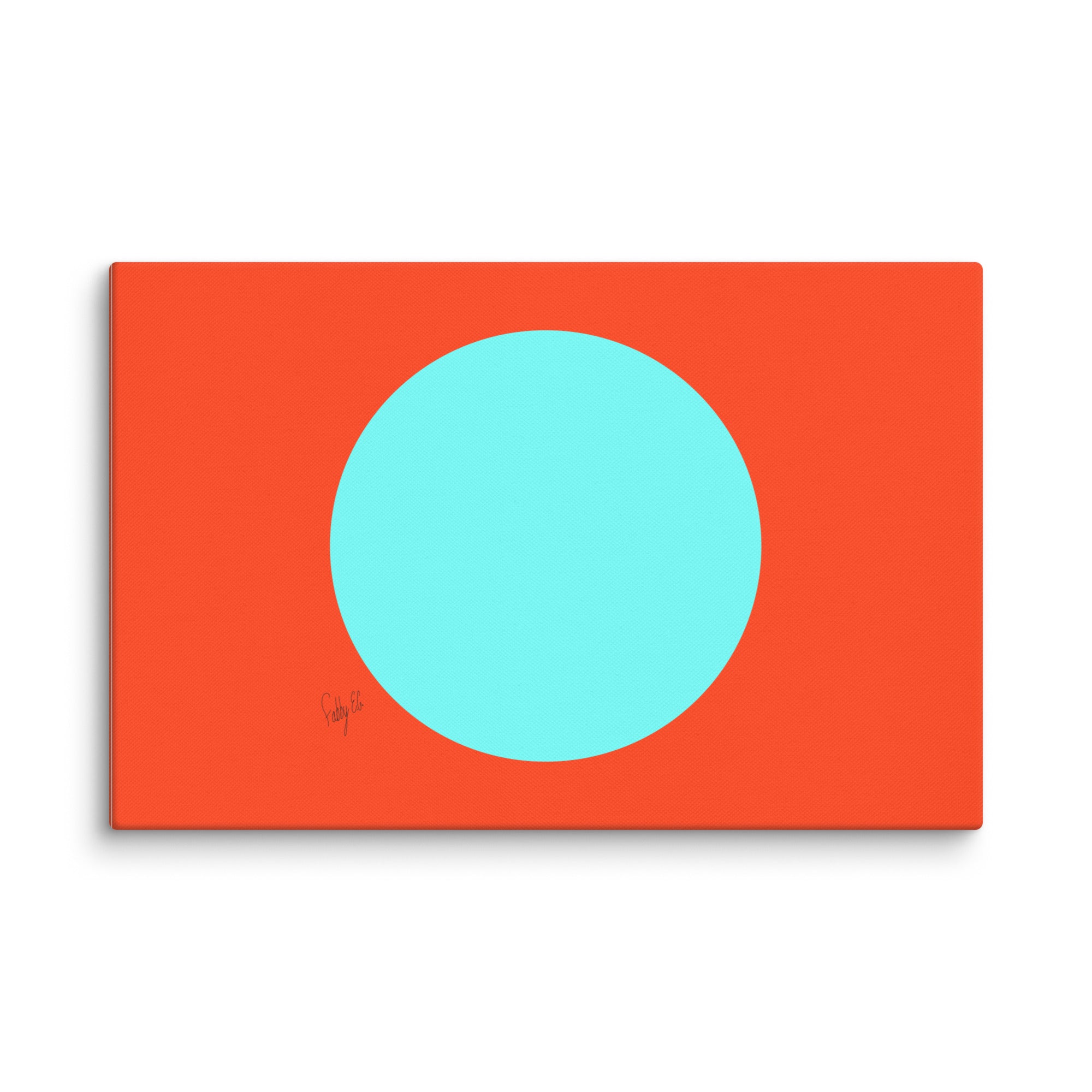 Circling around orange canvas print