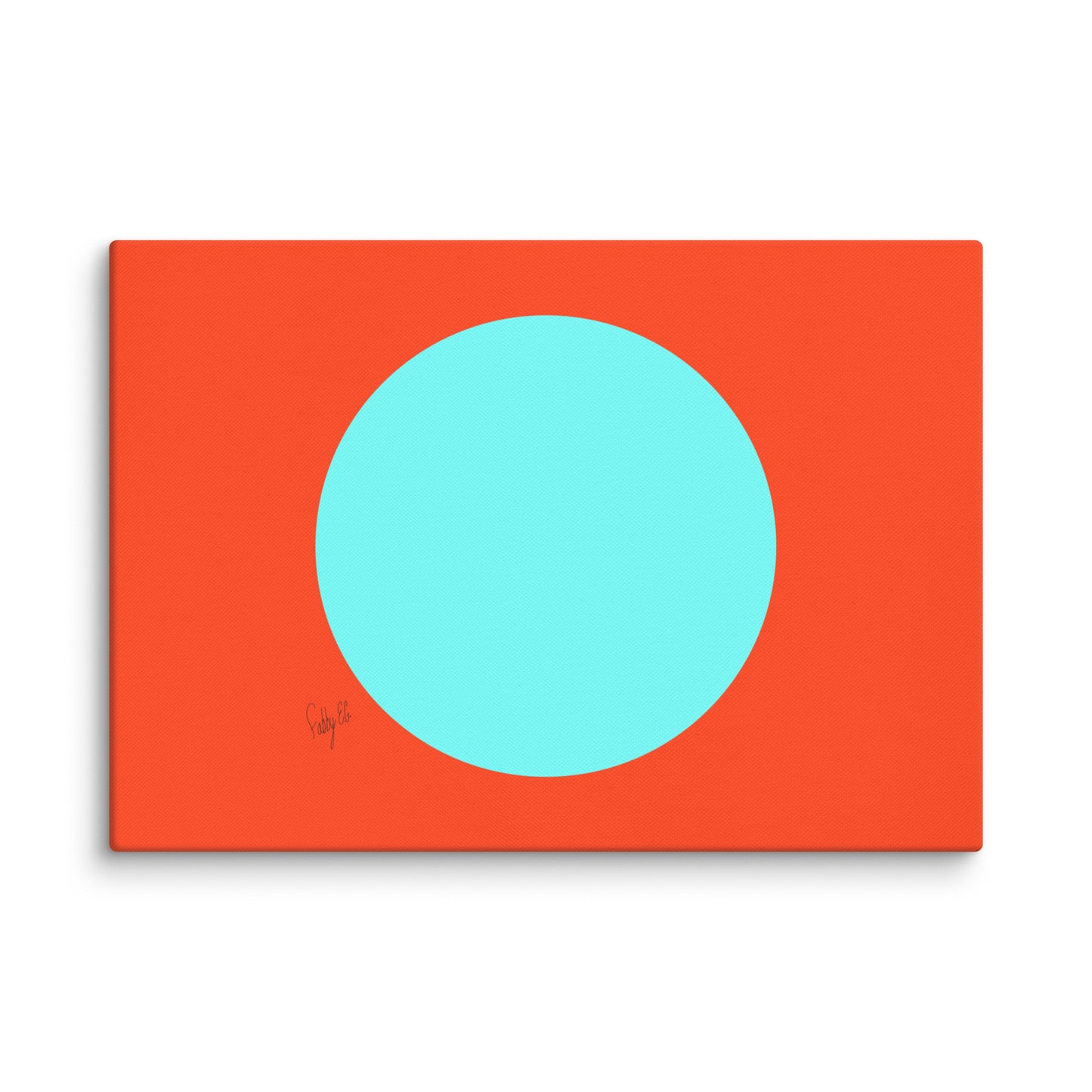 Circling around orange canvas print