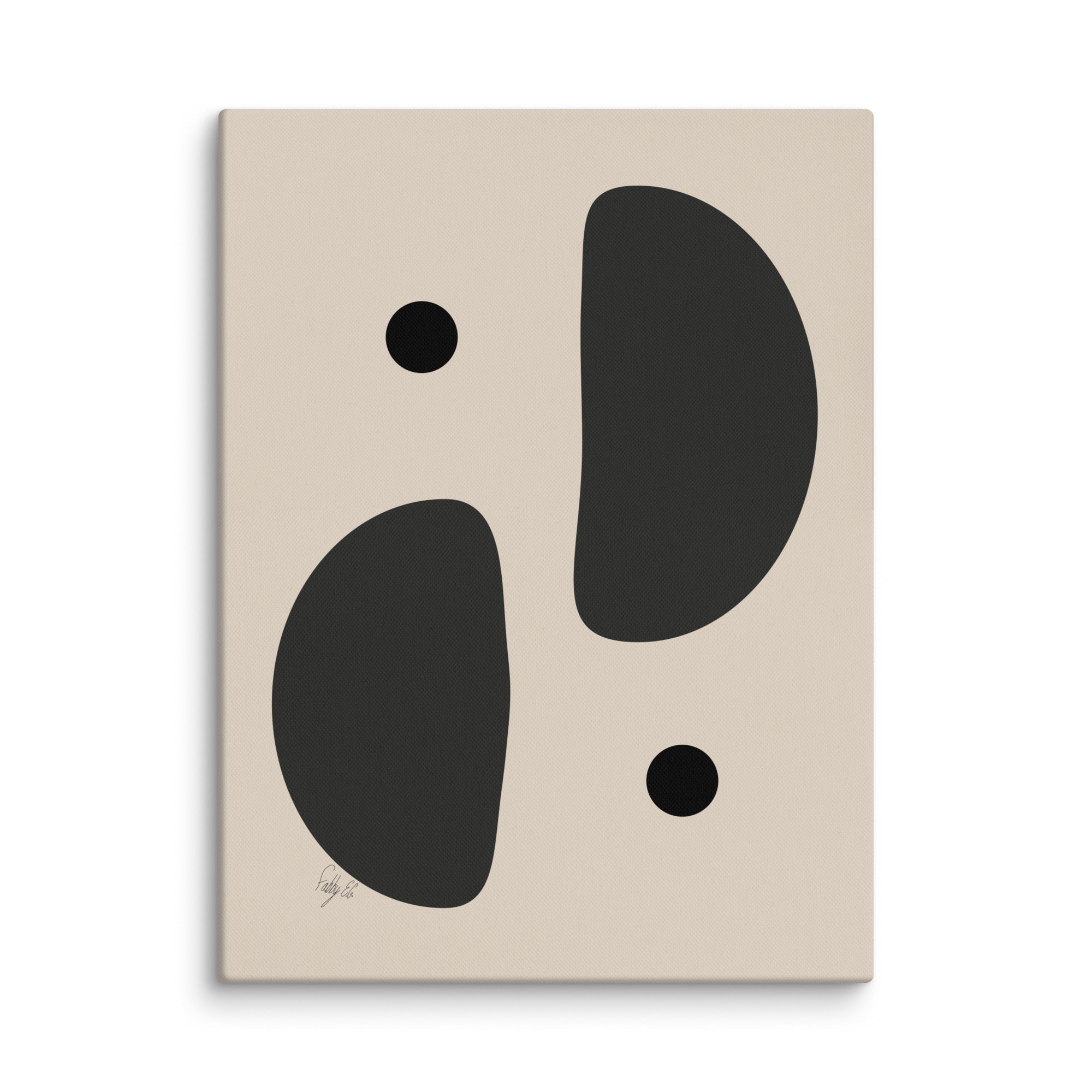 Mirror effect dots pale canvas print