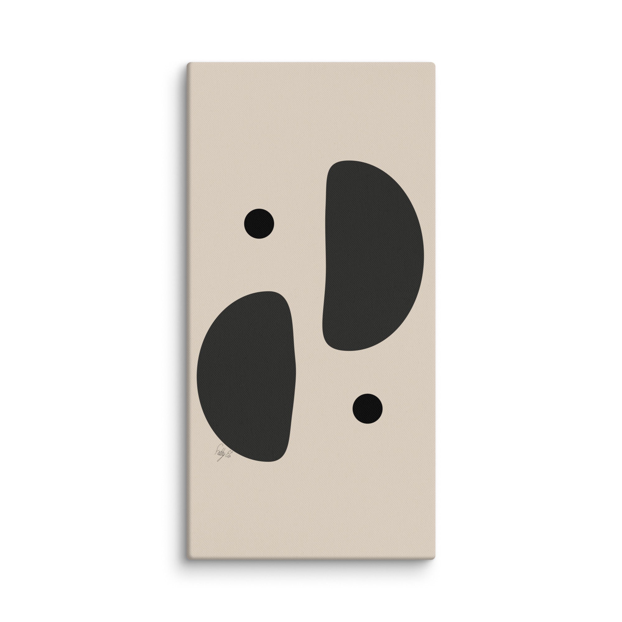 Mirror effect dots pale canvas print