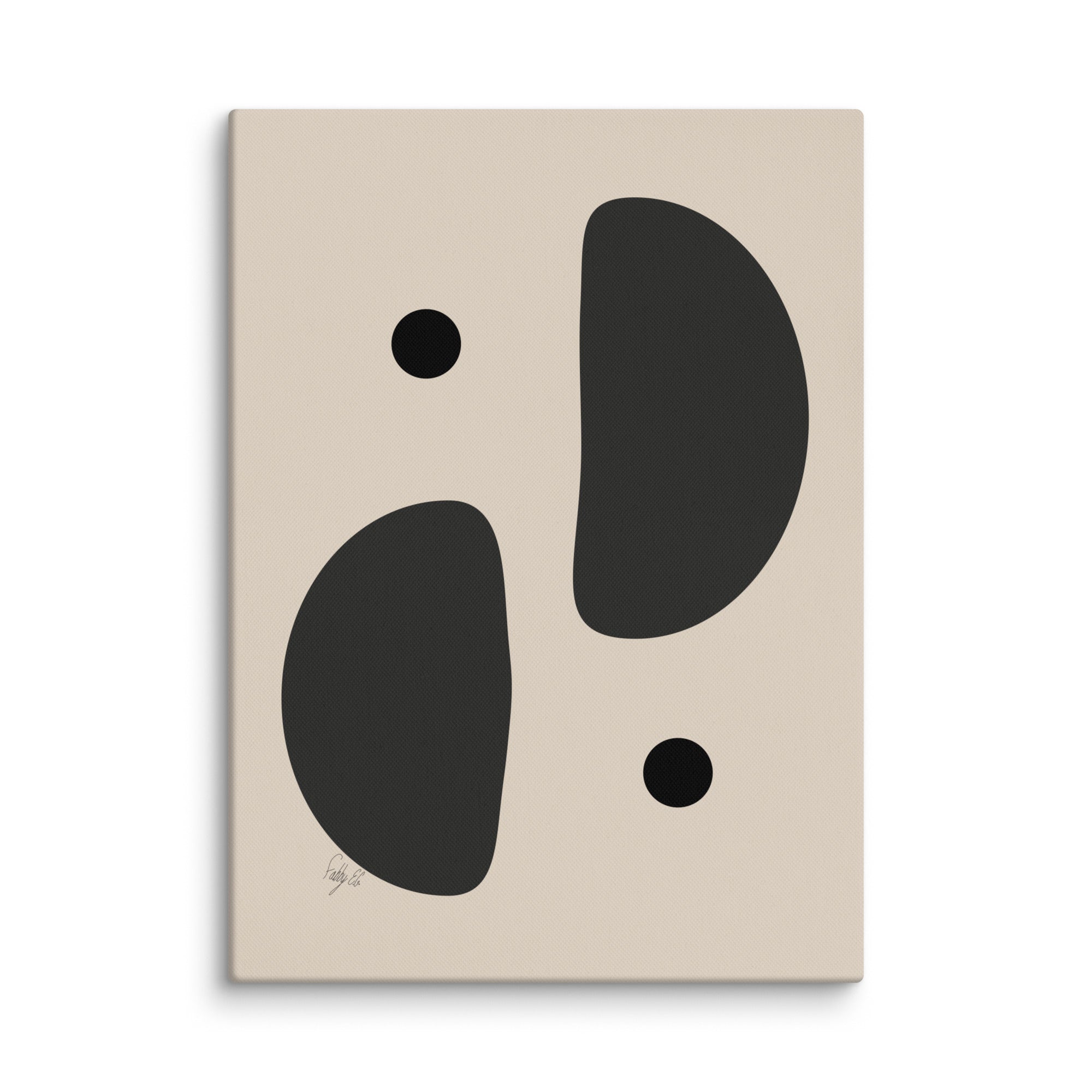 Mirror effect dots pale canvas print