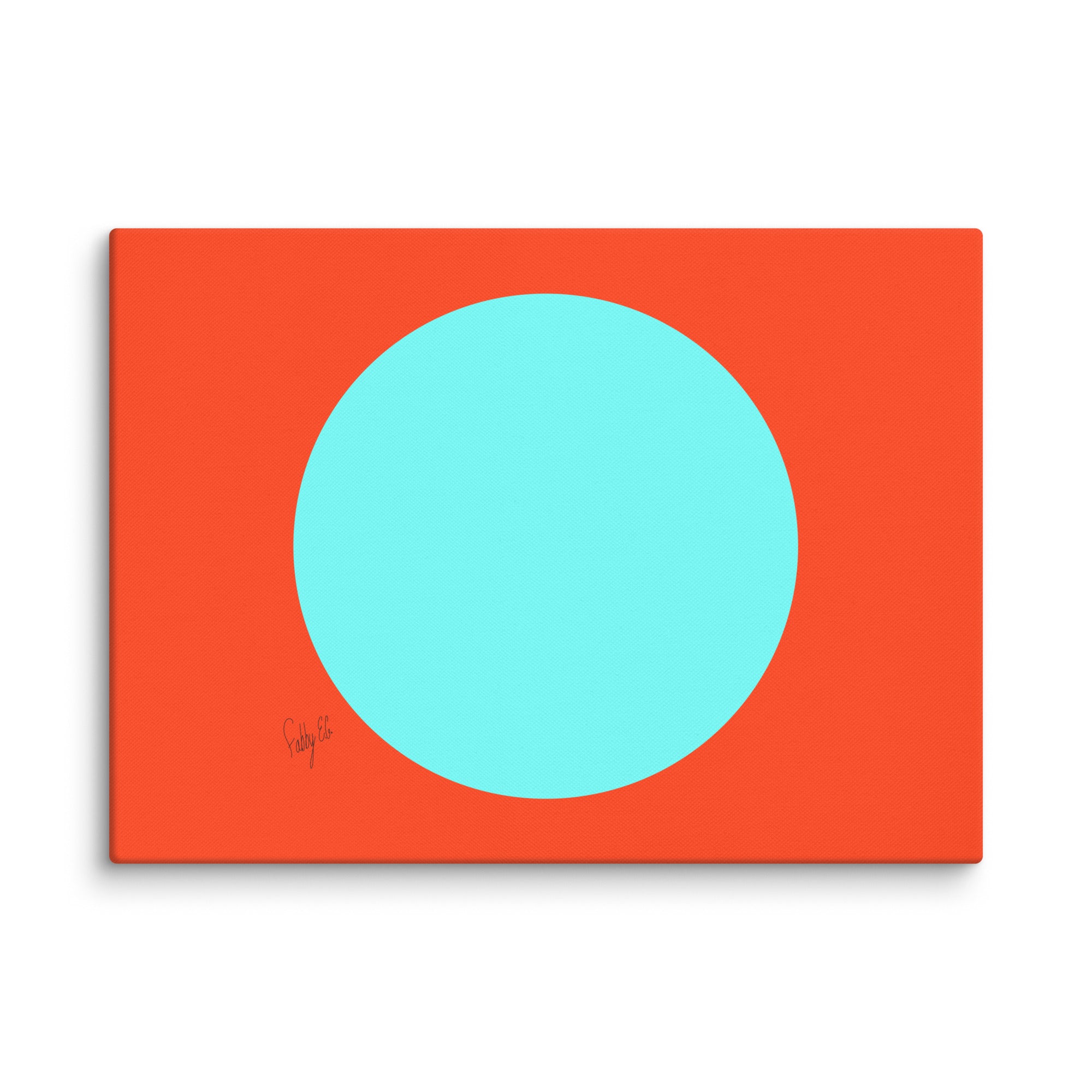 Circling around orange canvas print