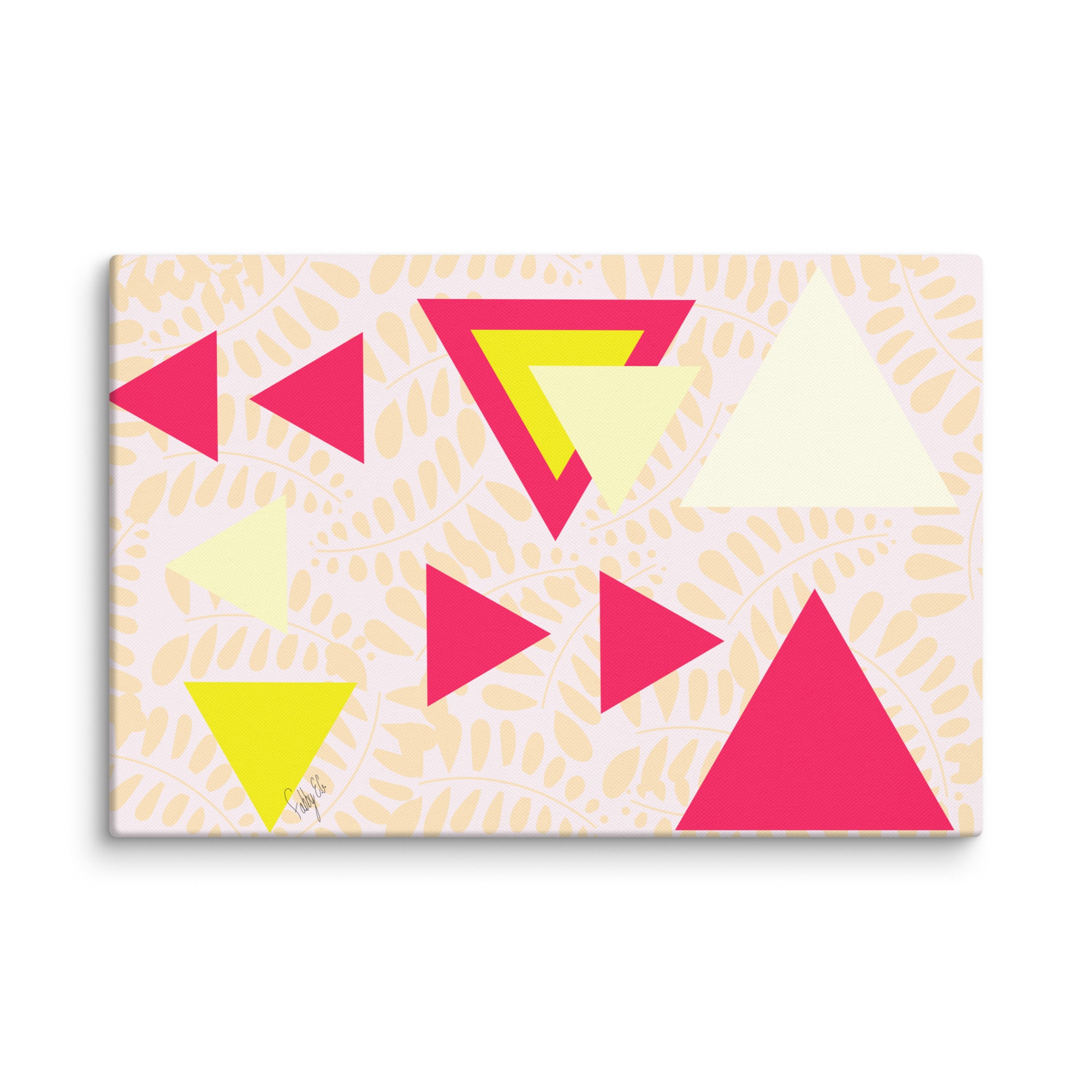 Triangular petals canvas print