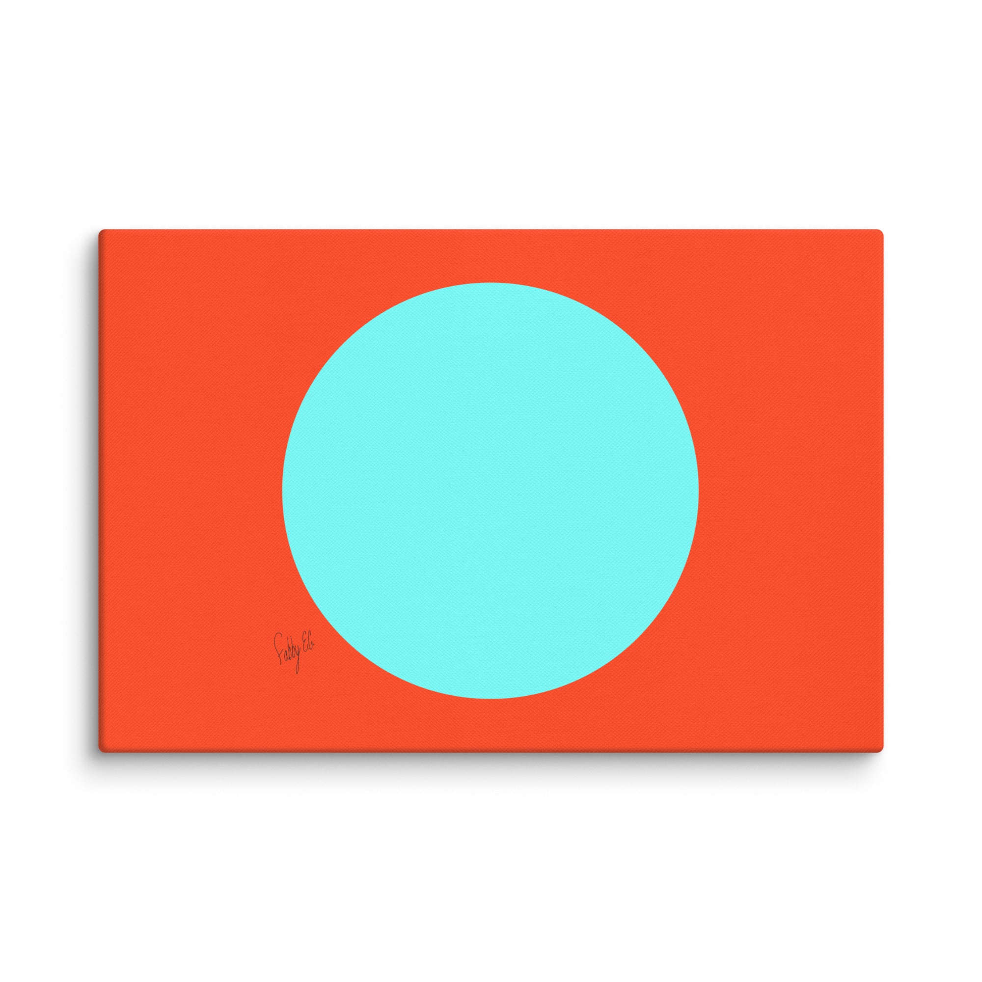 Circling around orange canvas print