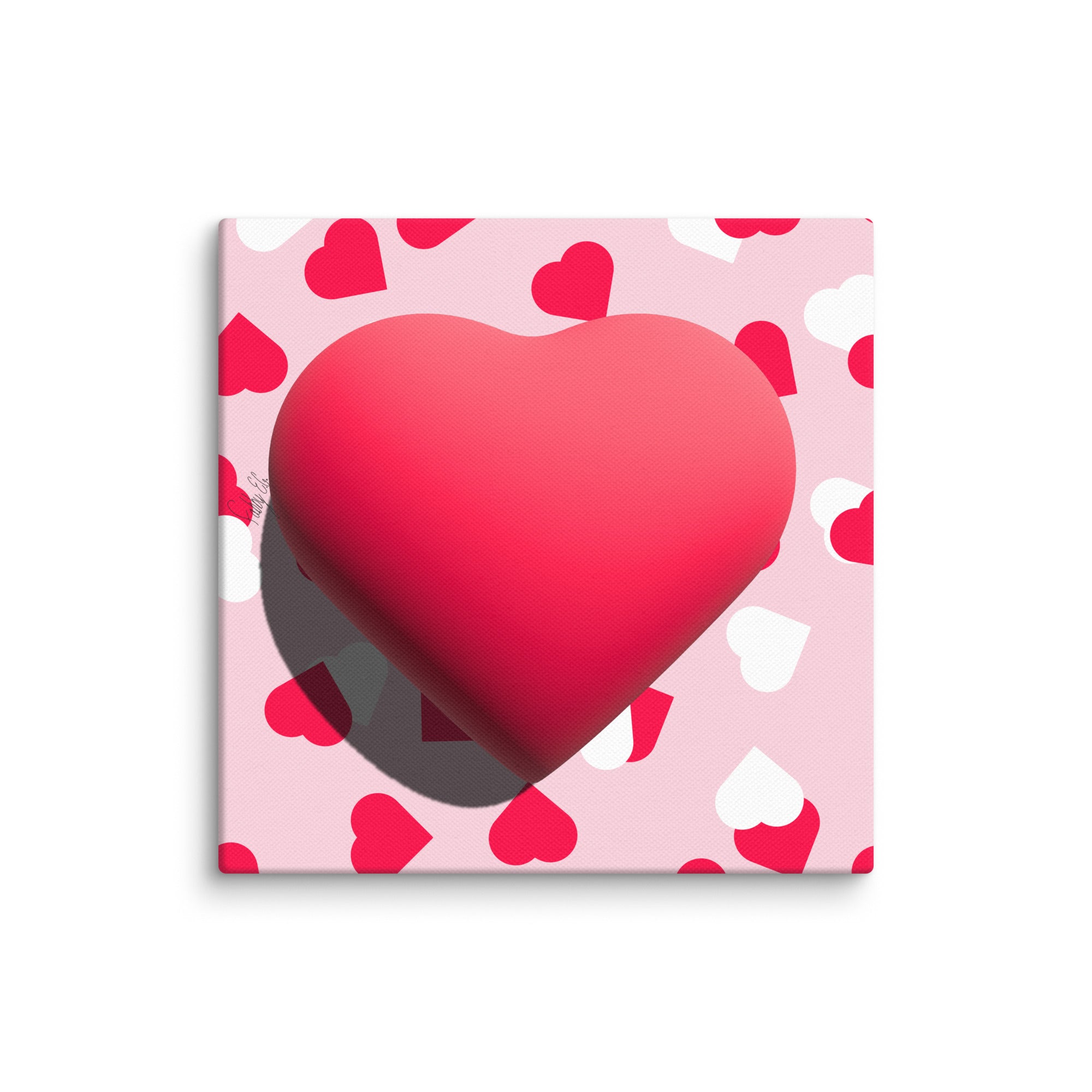 Valentines heart for love canvas print
