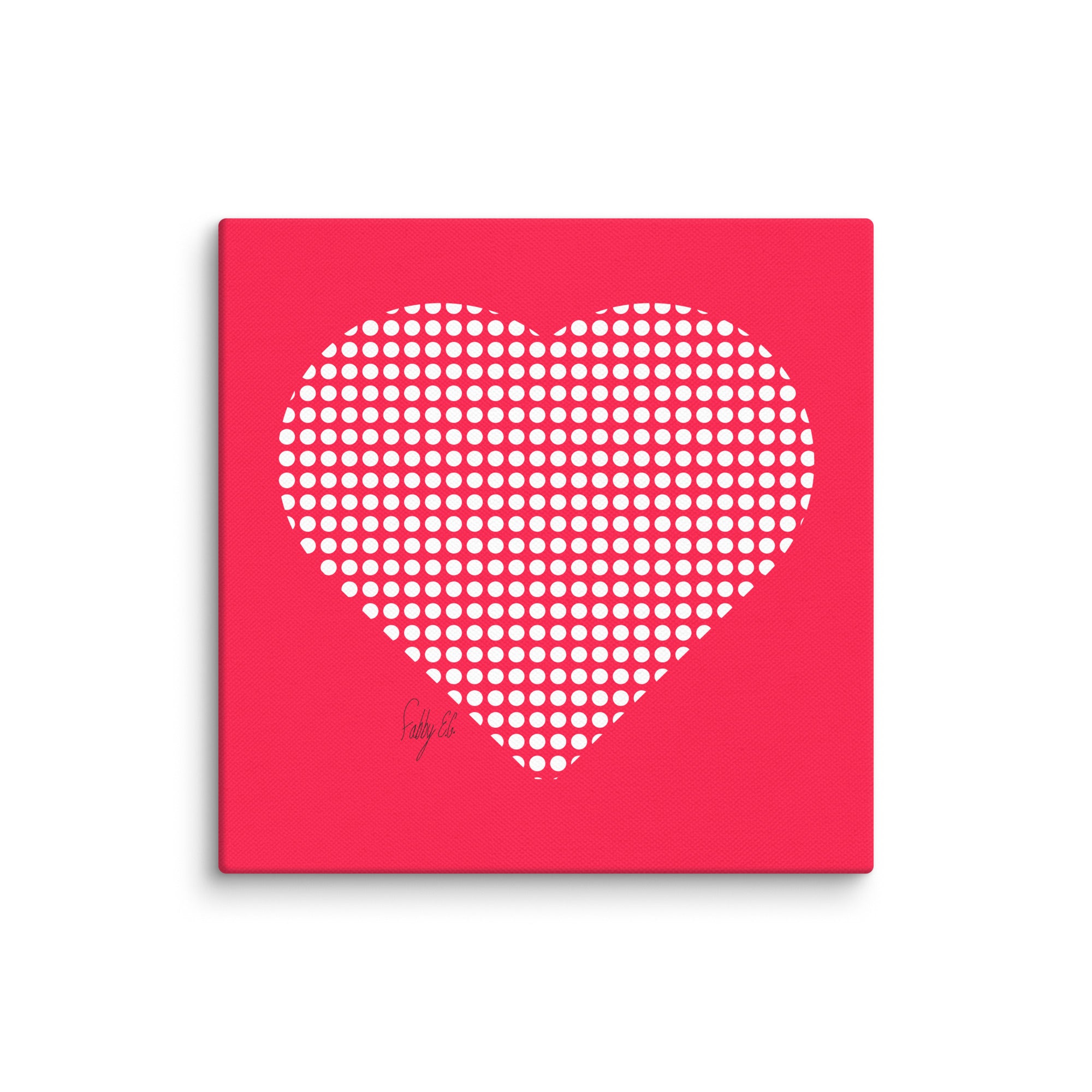 In love (dotted heart) canvas print