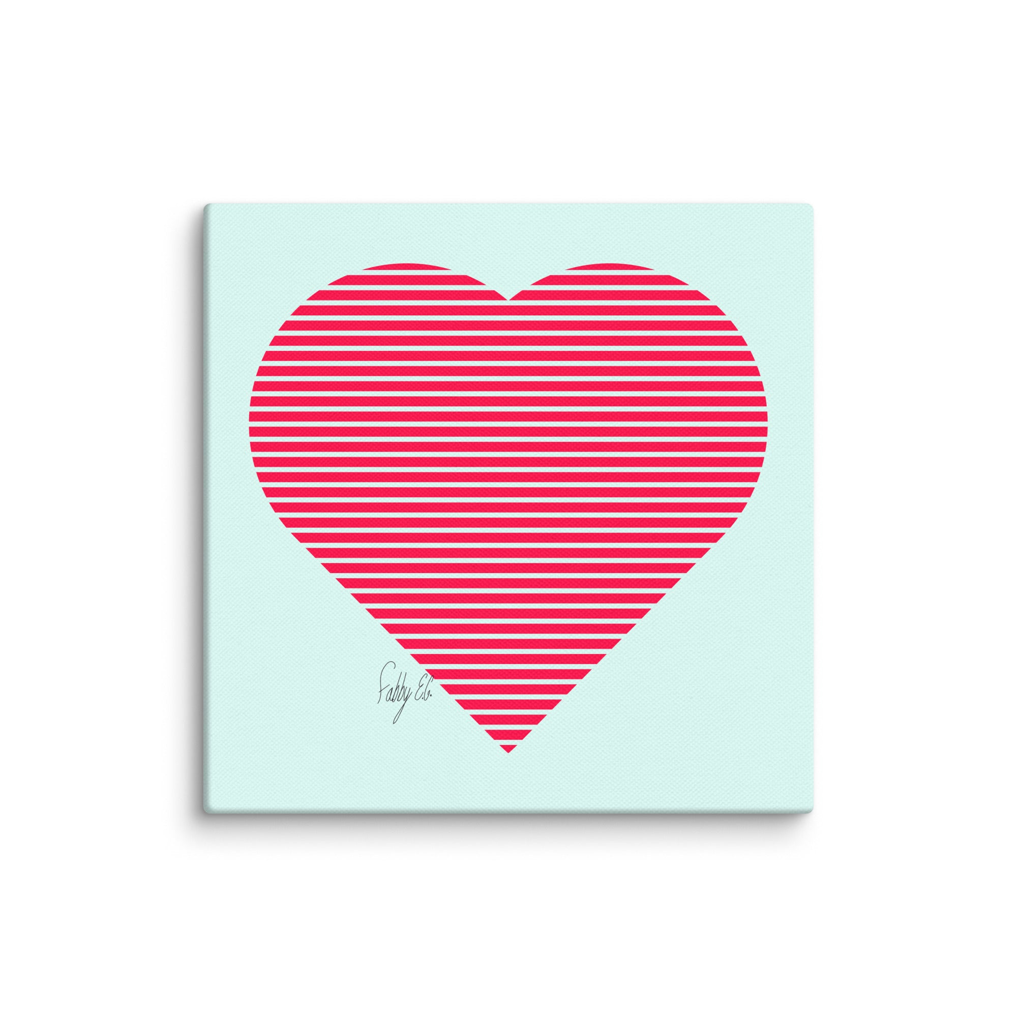 In love (passion heart stripes) canvas print
