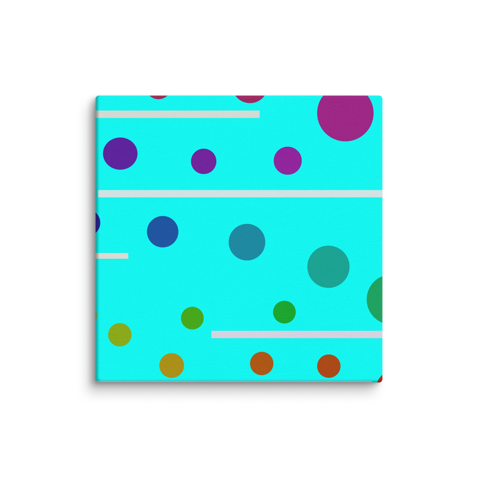 Follow along cyan blue canvas print