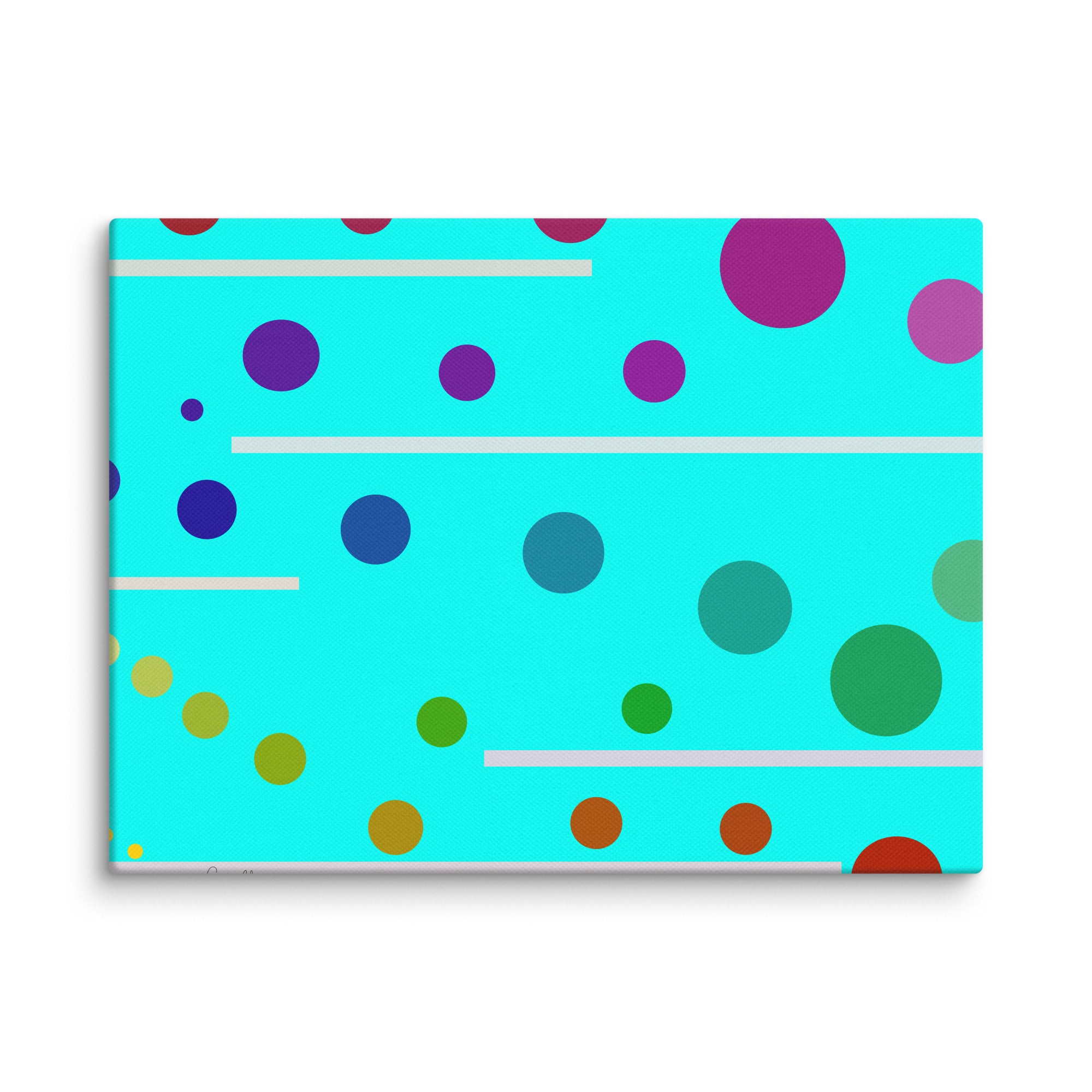 Follow along cyan blue canvas print