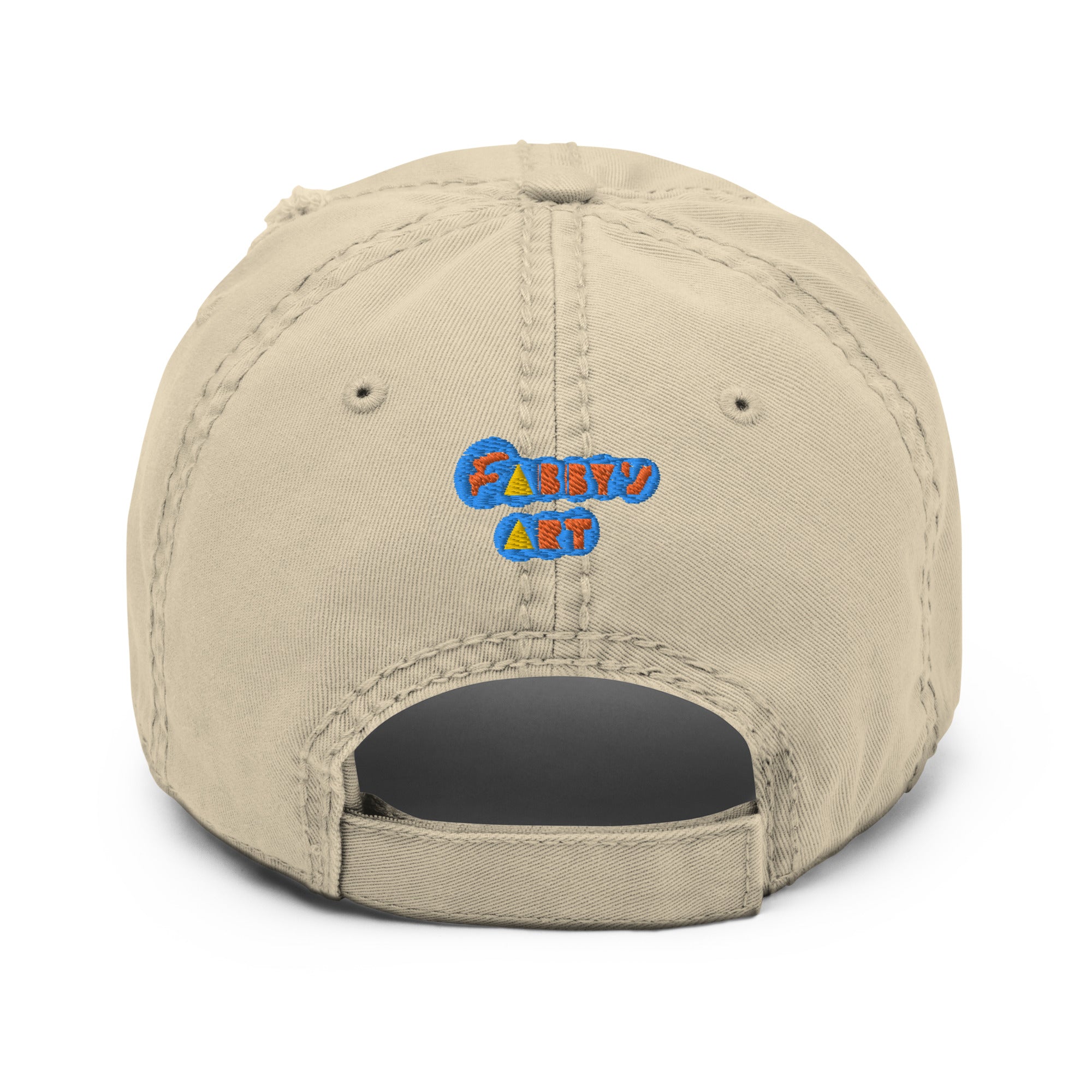 I love art, embroidery Distressed hat