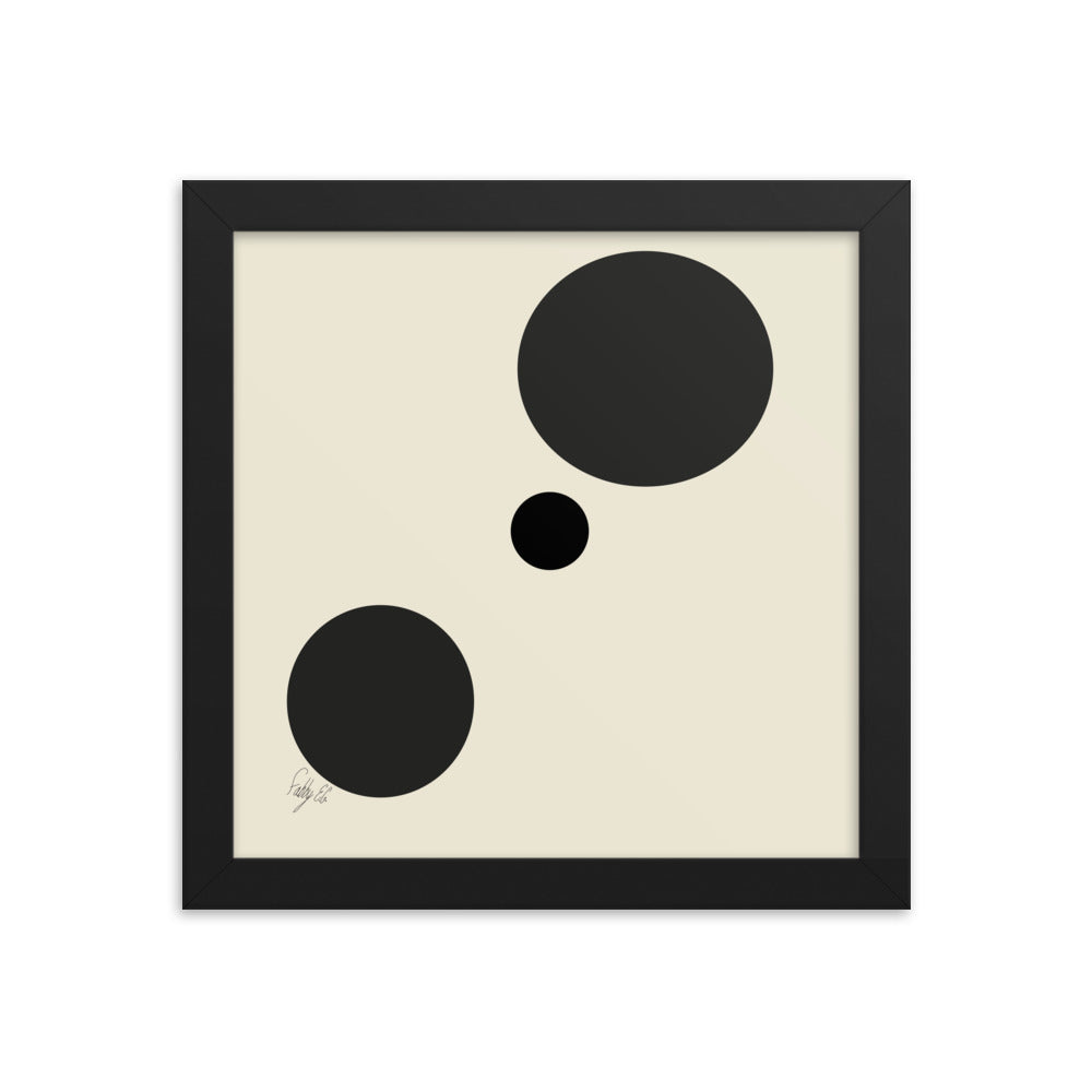 Type A dots framed poster