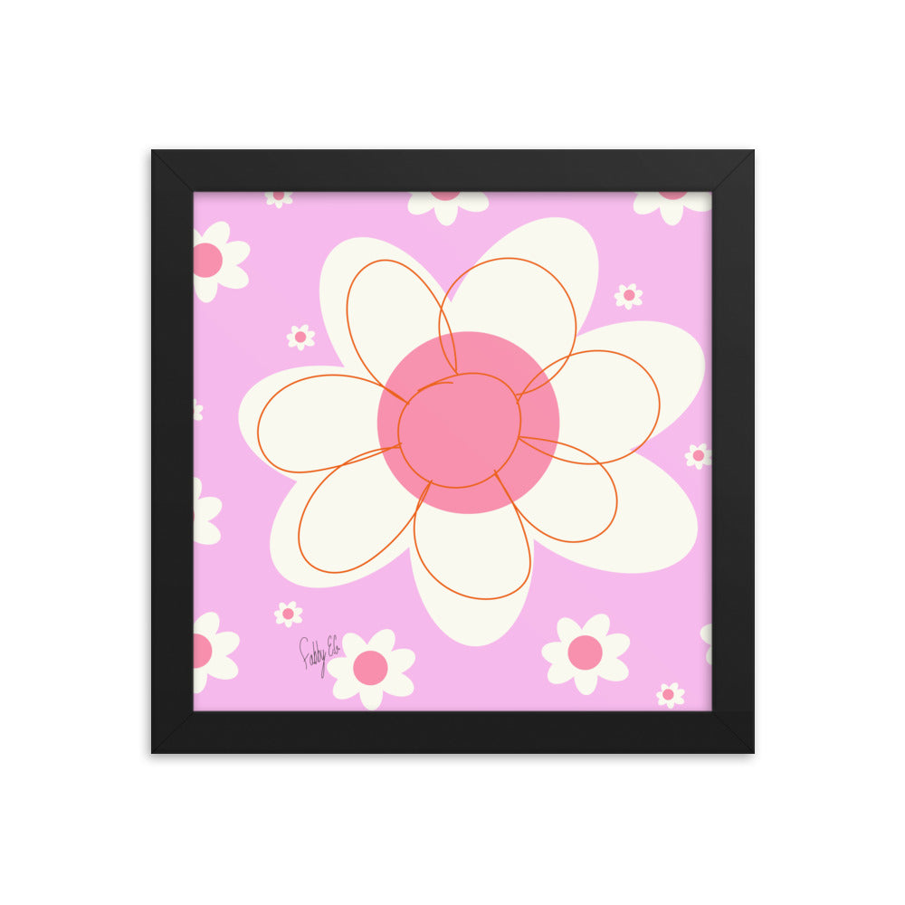 Yellow flower framed poster