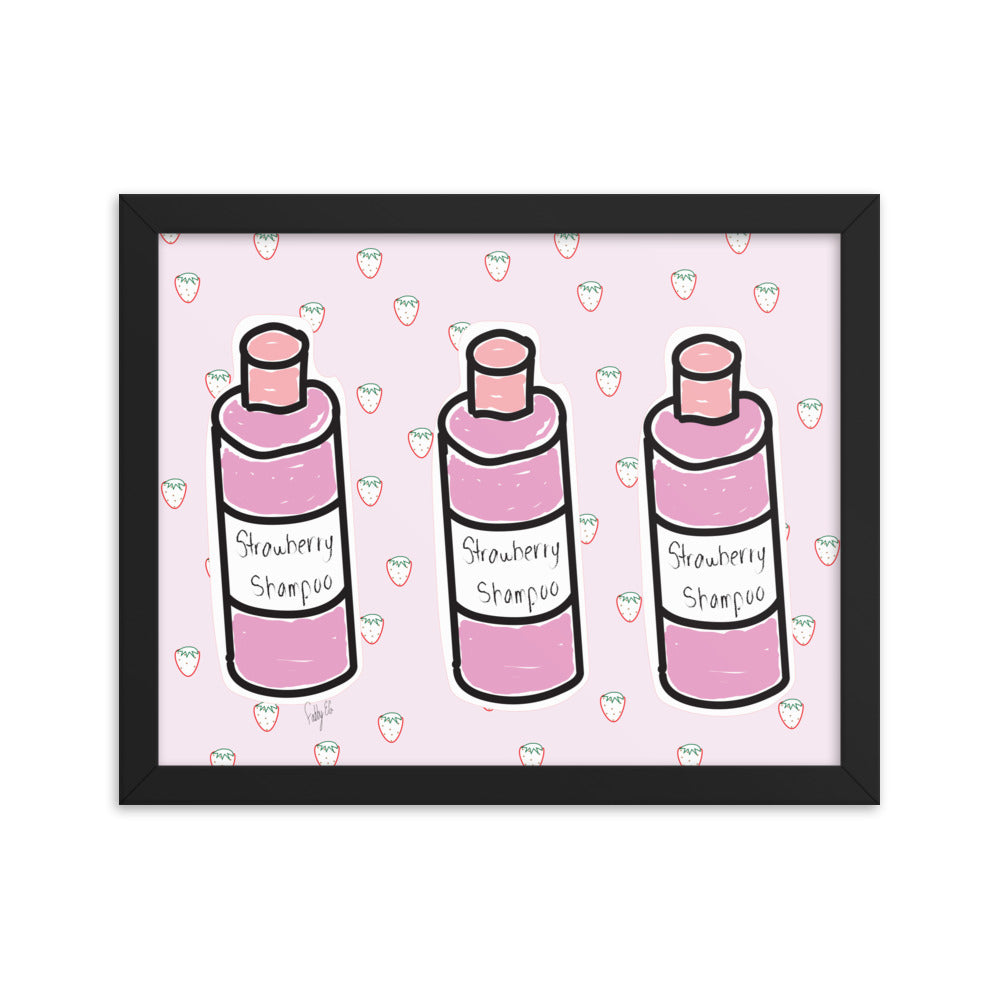 Strawberry shampoo framed poster
