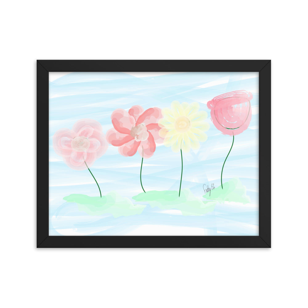 Buy myself flowers framed poster