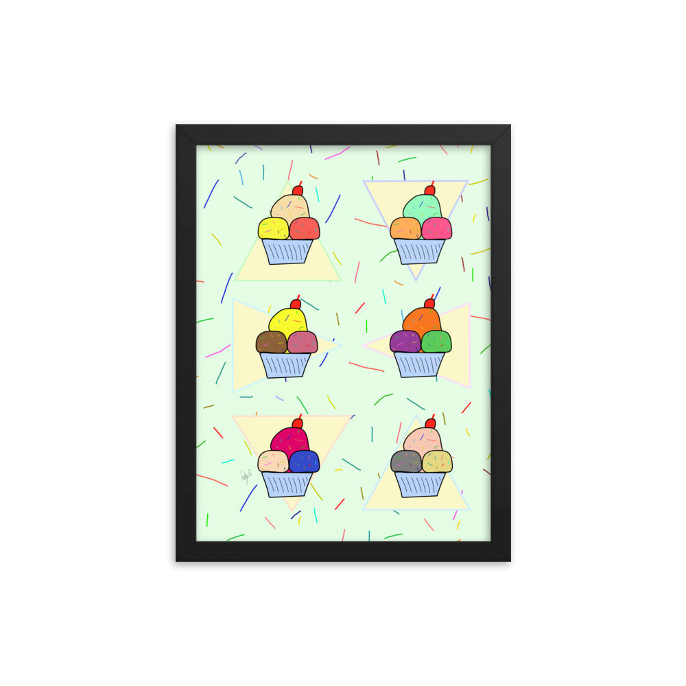 Ice cream time framed poster