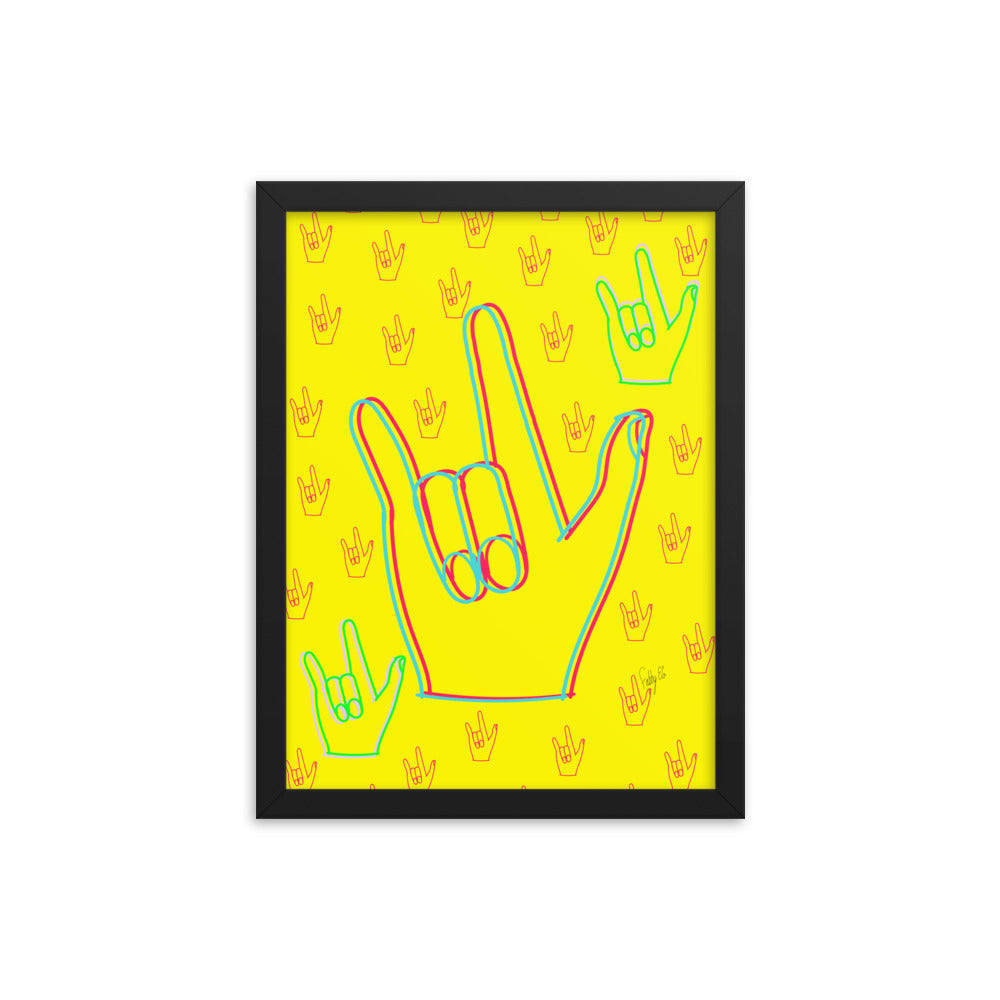 I love you sign language framed poster