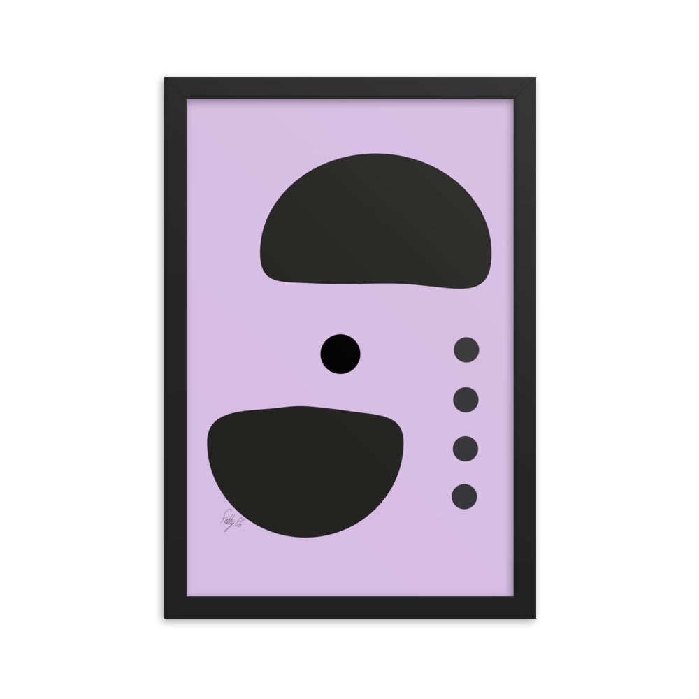 Dots taking sides fog framed poster