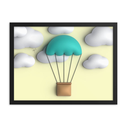 Air ballon framed poster