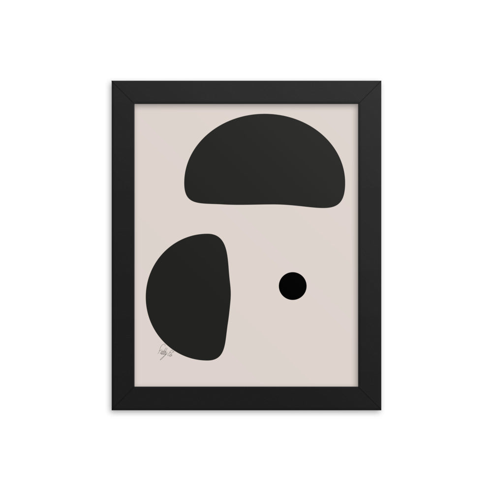 Opposite dots Merino framed poster