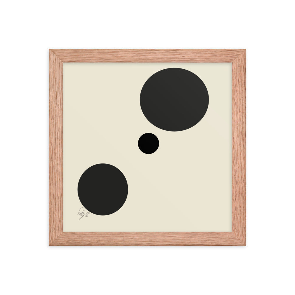 Type A dots framed poster