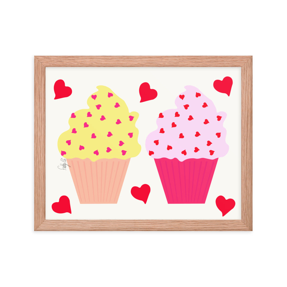 In memory of love cupcakes framed poster