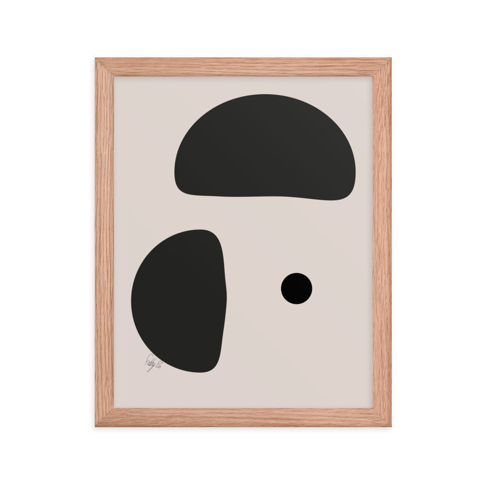 Opposite dots Merino framed poster