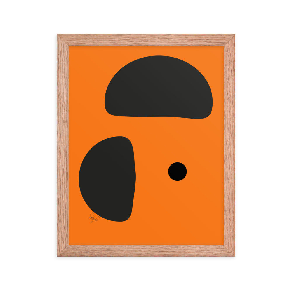 Dots, opposite, abstract, merino, framed poster