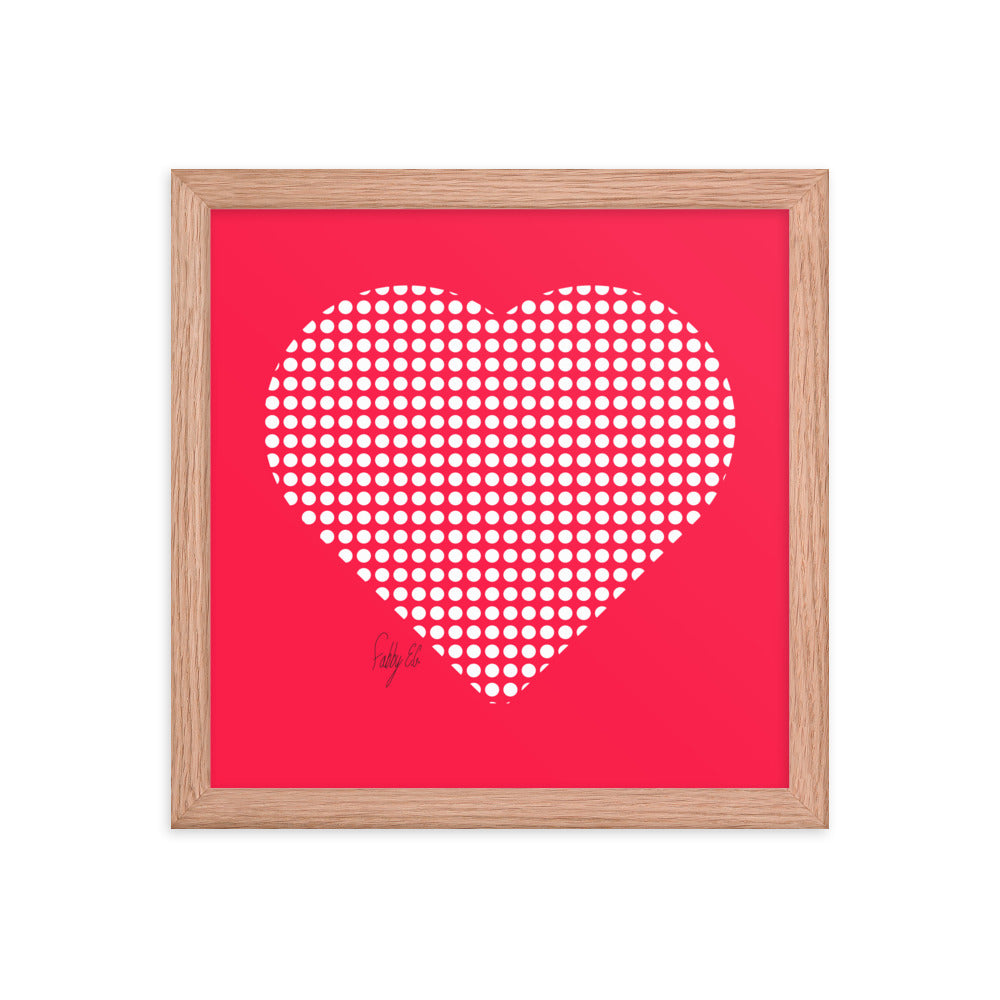 In love (dotted heart) framed poster