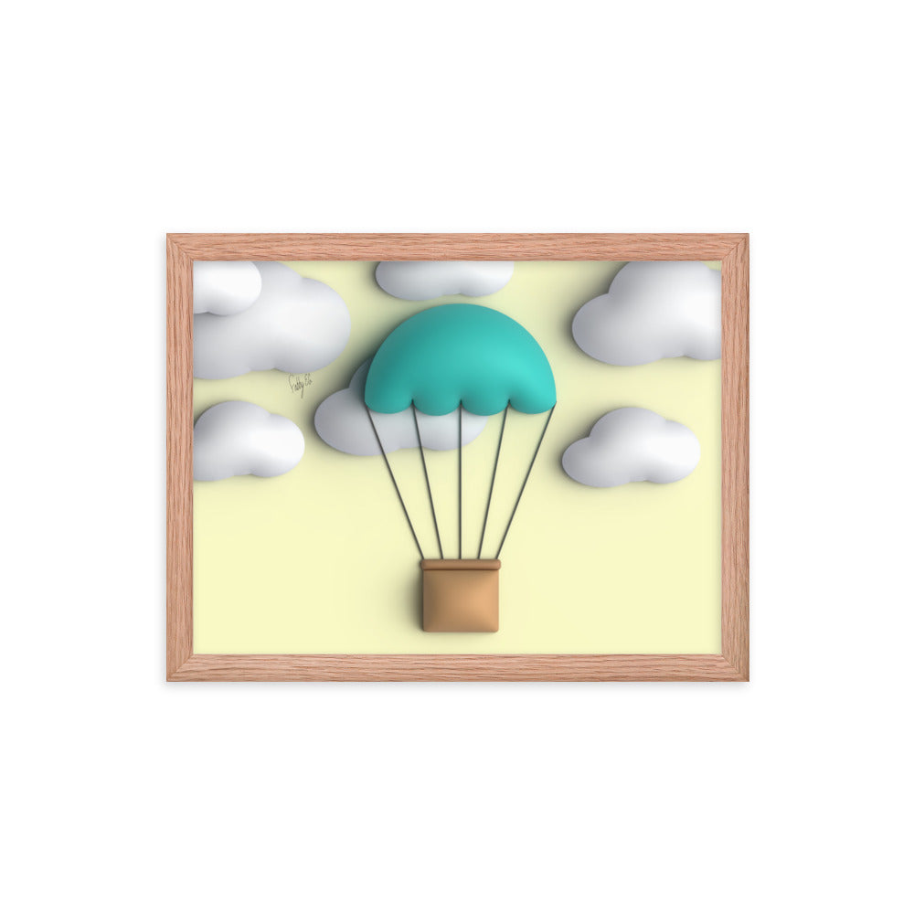 Air ballon framed poster