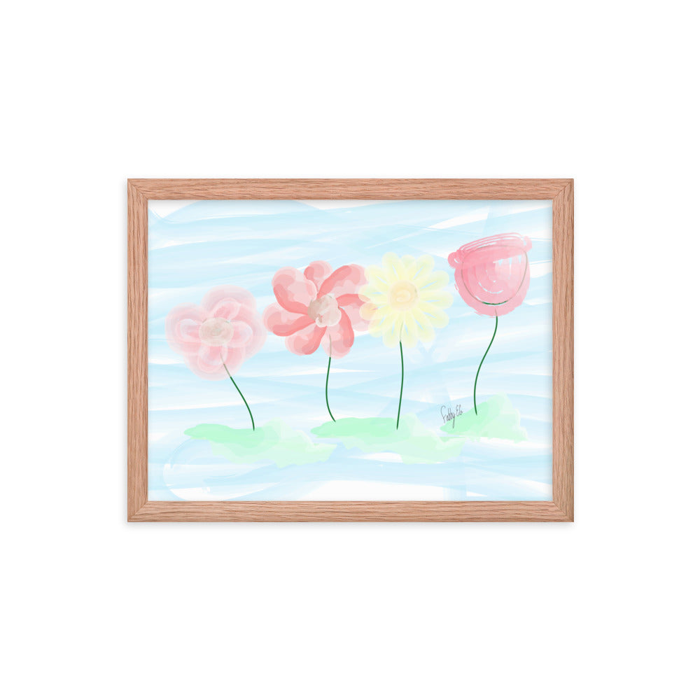 Buy myself flowers framed poster