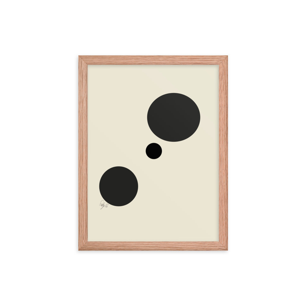 Type A dots framed poster