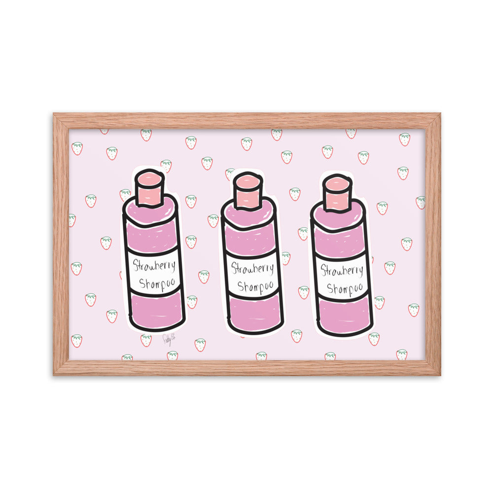 Strawberry shampoo framed poster