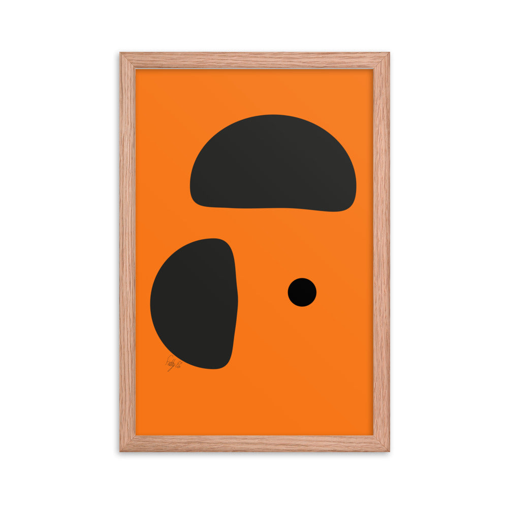 Dots, opposite, abstract, merino, framed poster