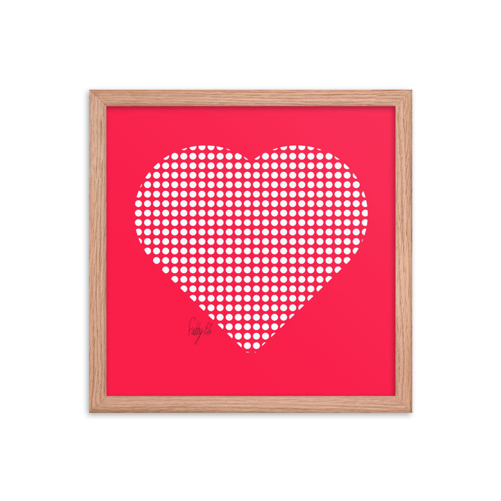 In love (dotted heart) framed poster
