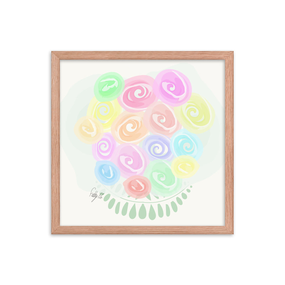 Bouquet of flowers framed poster