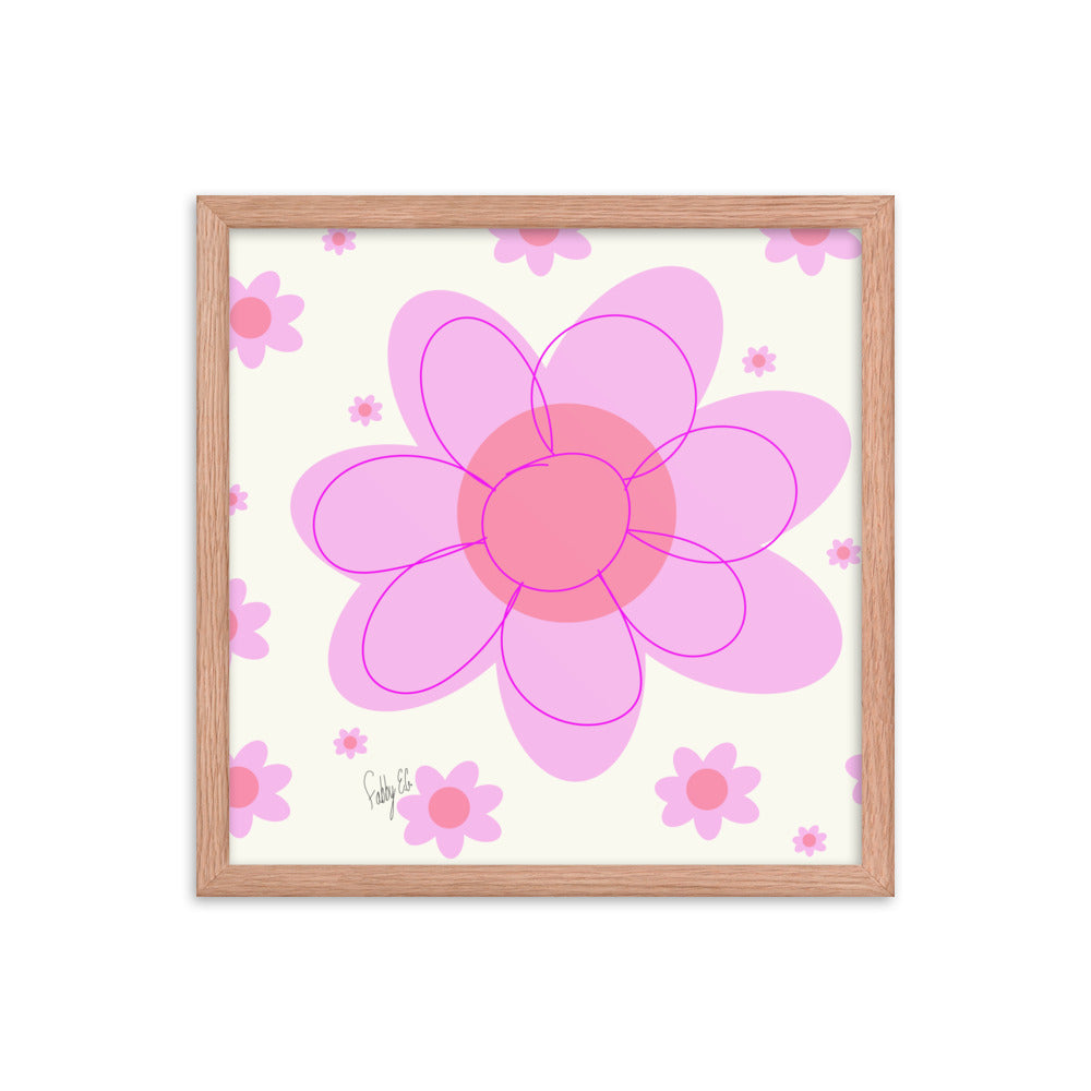 Pink Flower framed poster