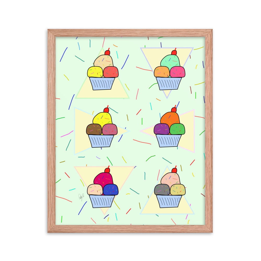 Ice cream time framed poster