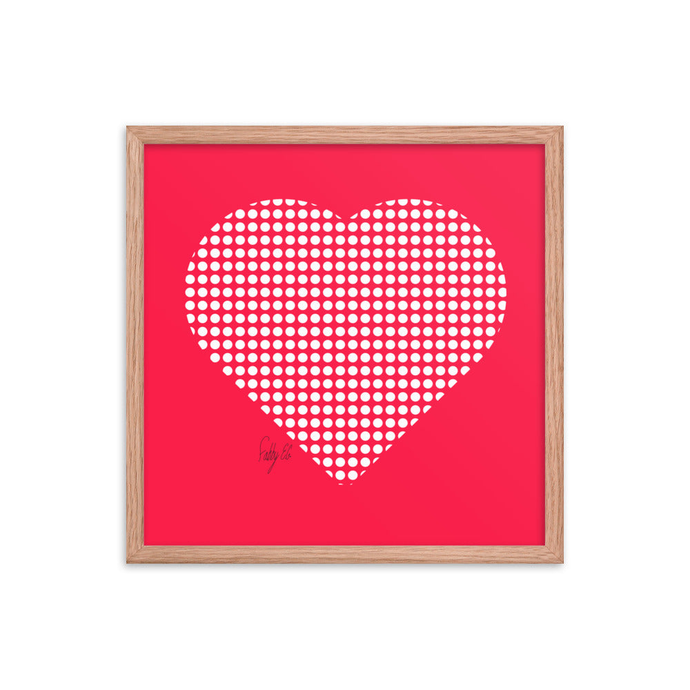 In love (dotted heart) framed poster