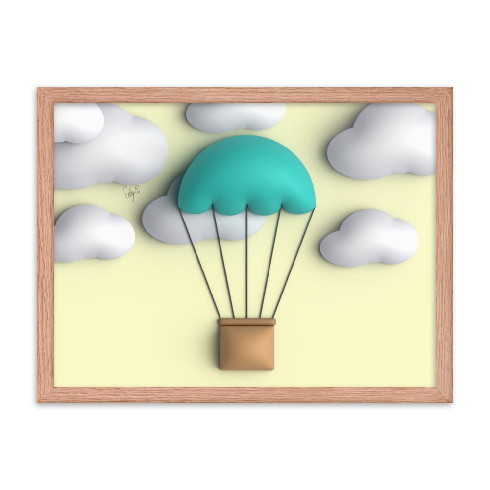 Air ballon framed poster