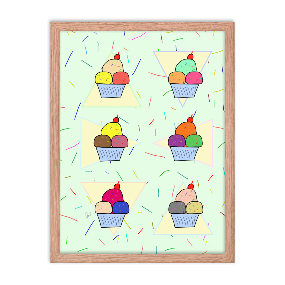 Ice cream time framed poster