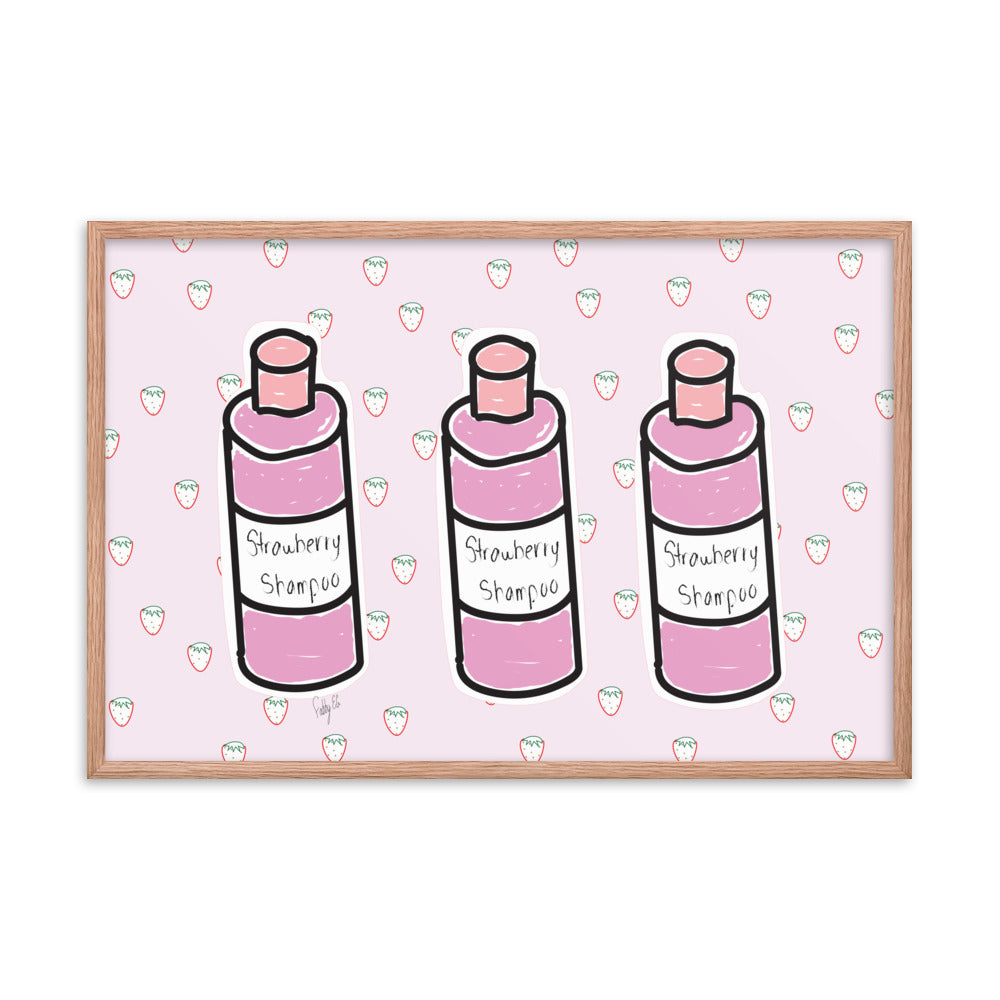 Strawberry shampoo framed poster