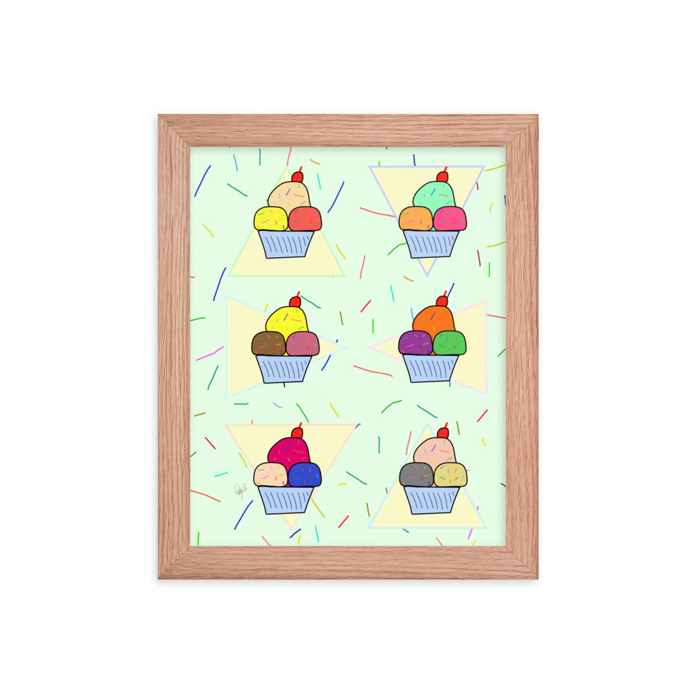 Ice cream time framed poster