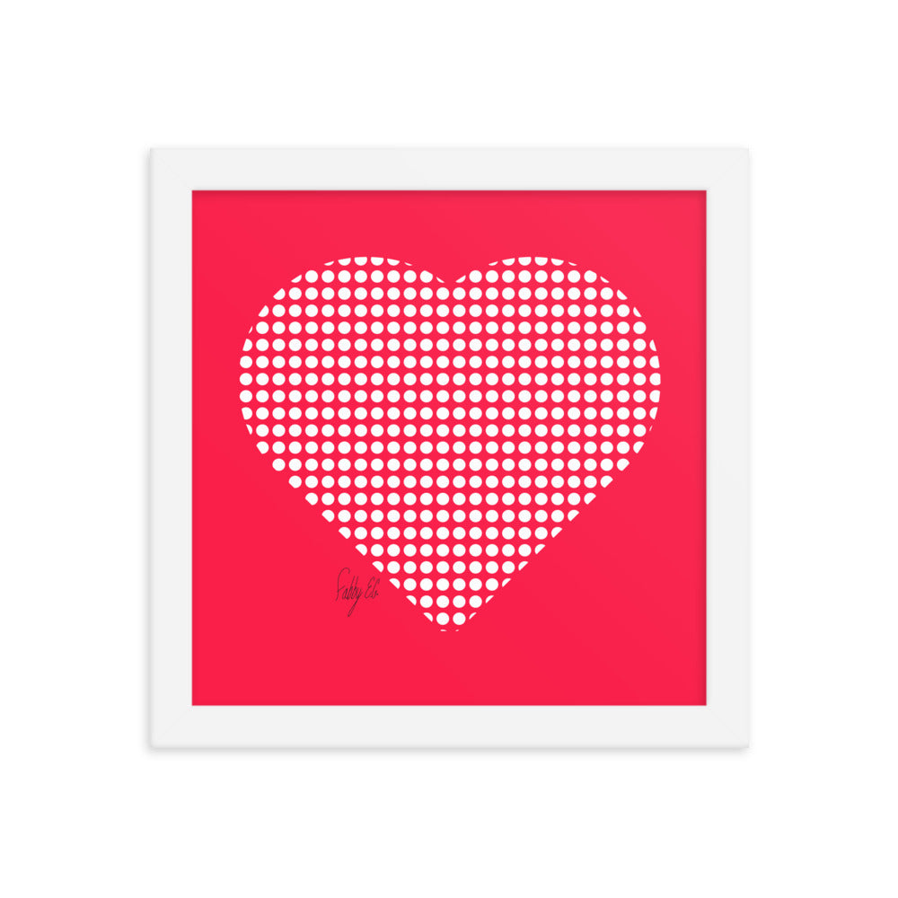 In love (dotted heart) framed poster