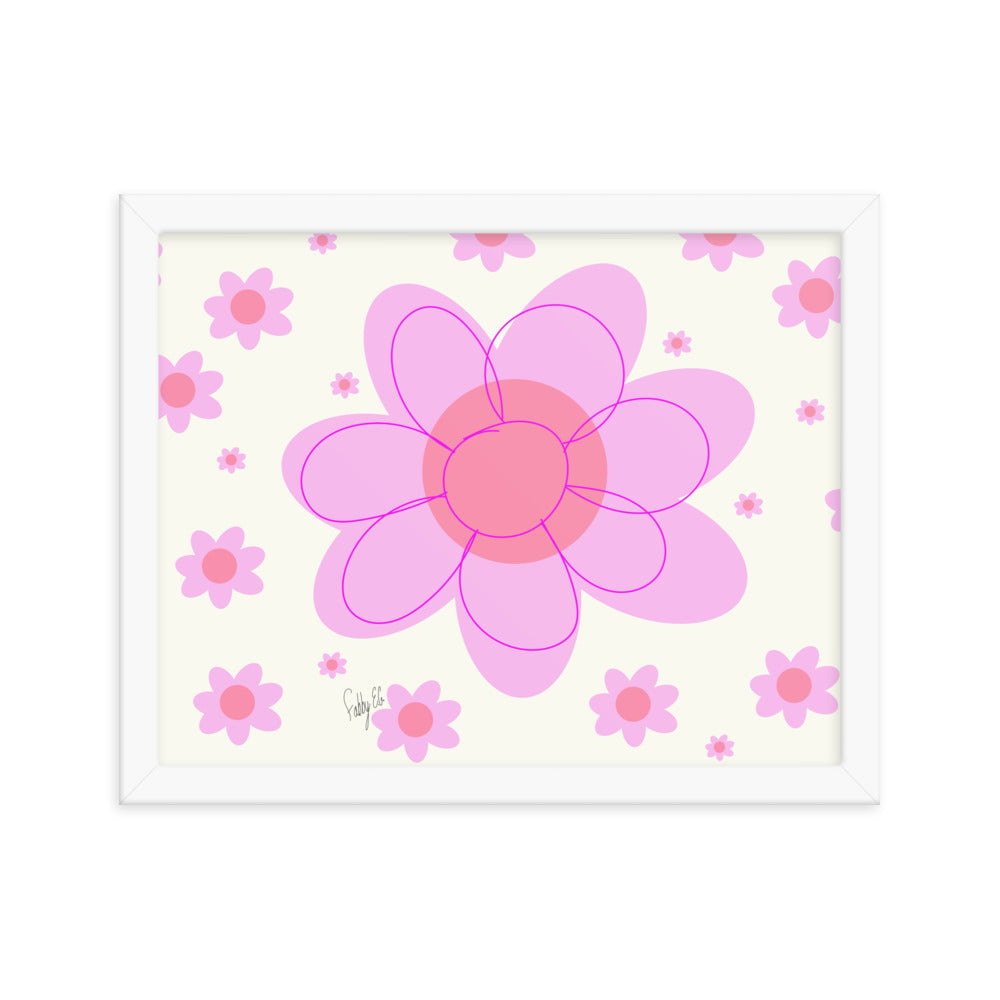Pink Flower framed poster
