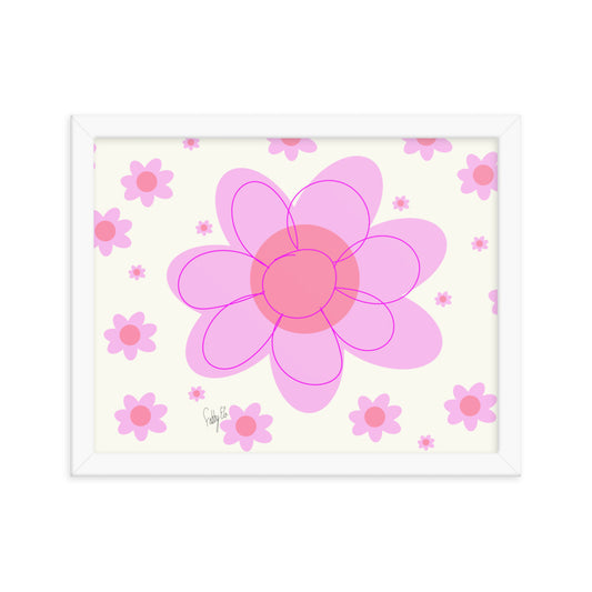 Pink Flower framed poster