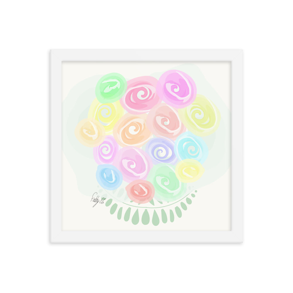 Bouquet of flowers framed poster