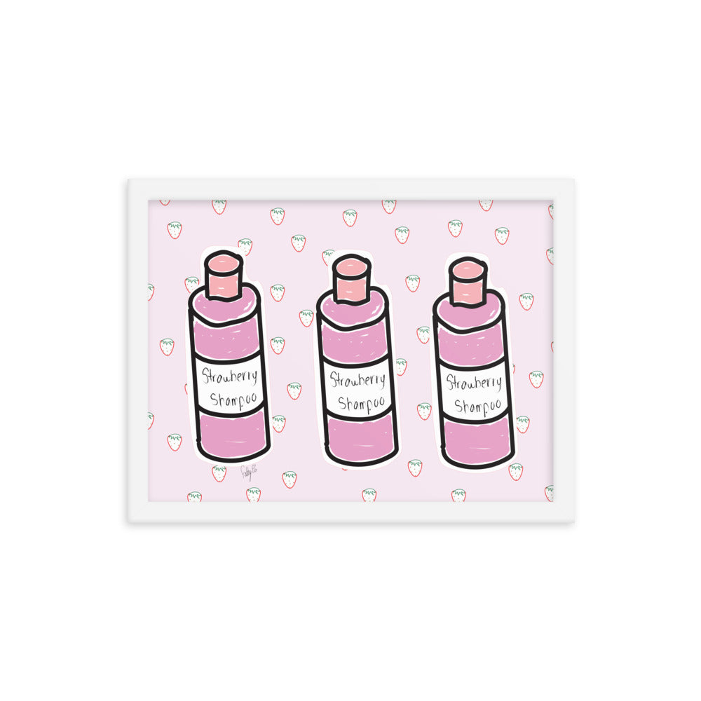 Strawberry shampoo framed poster